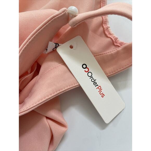 OC Order Plus PEACH Dress Sleeveless Ruffle‎ Wedding Barbie Womens XL - Picture 9 of 12